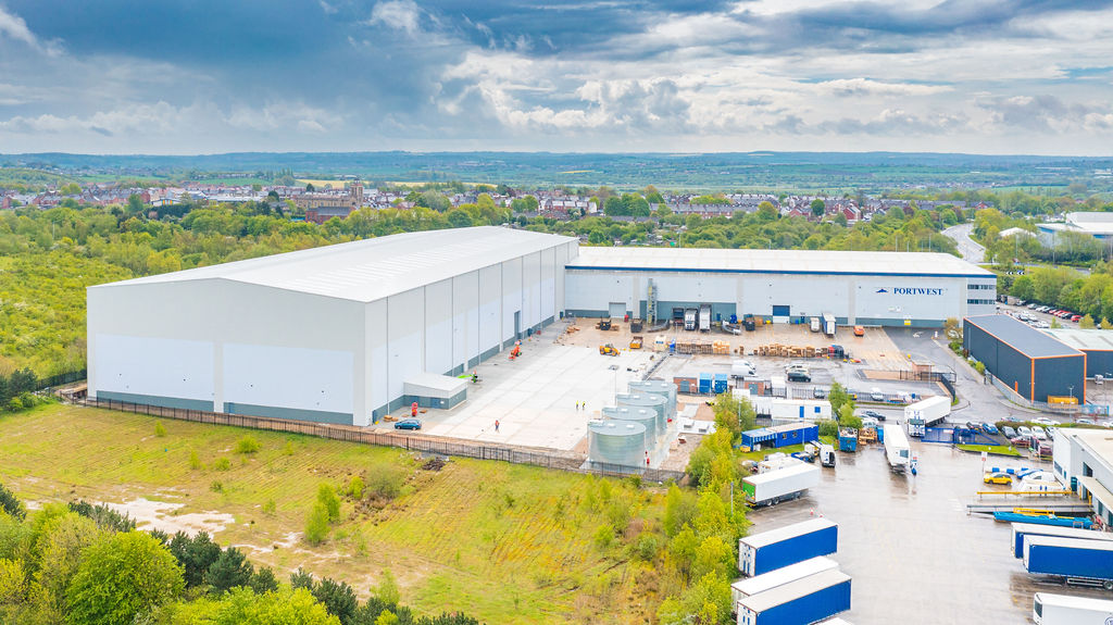 Aerial picture of the Portwest warehouse